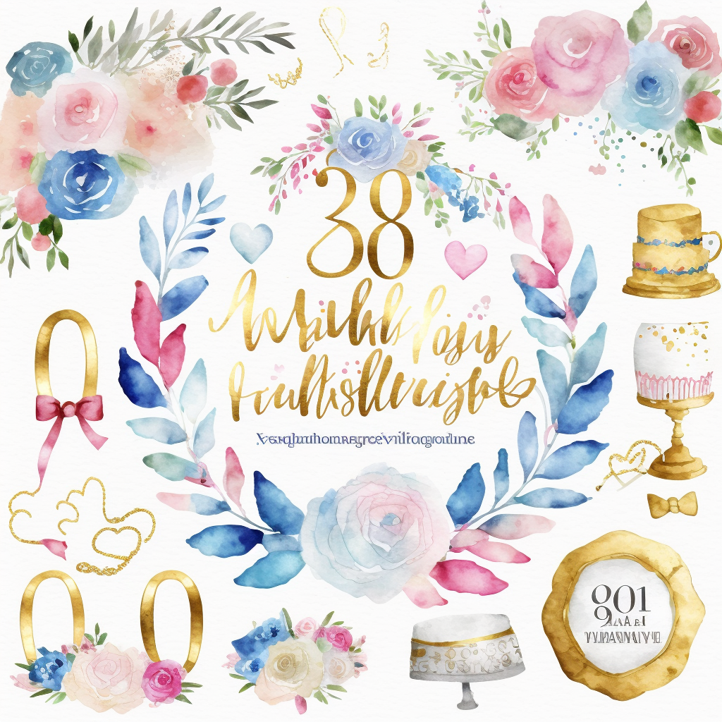 marriage anniversary cliparts