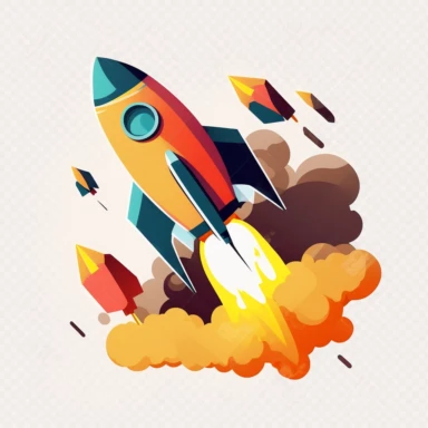 Rocket Launch simple vector Illustration Clipart png whtie background