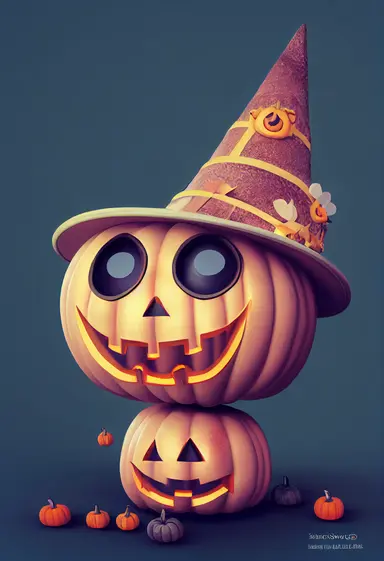 cute 3d halloween character clipart for website 3D, 3D render, animation style, 8k, wallpaper style,