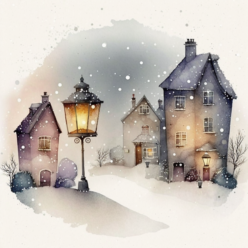 christmas village clipart