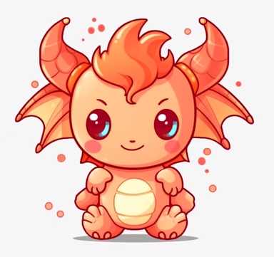 dragon mr dragon print svg clipart, dragon kawaii clipart, cute dragon clipart, in the style of light red and beige, hyperbolic expression, characterized animals, orange and aquamarine, squiggly line style, toy-like proportions, shiny eyes