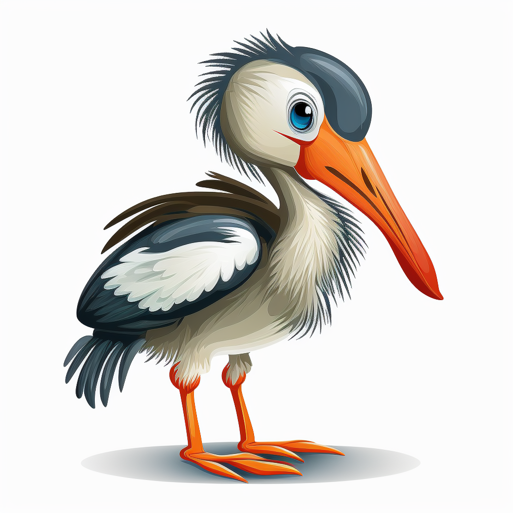 baby and stork clipart