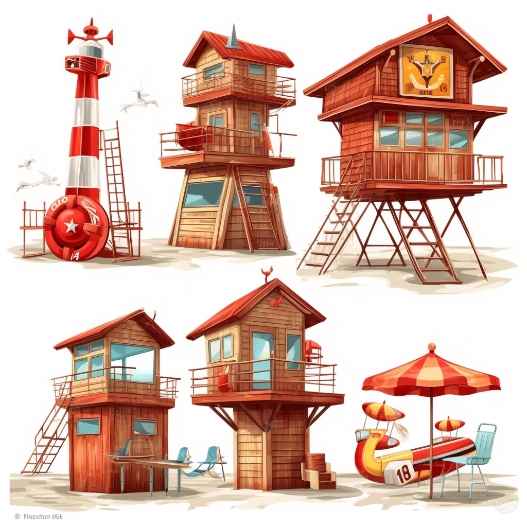 beach hut cliparts