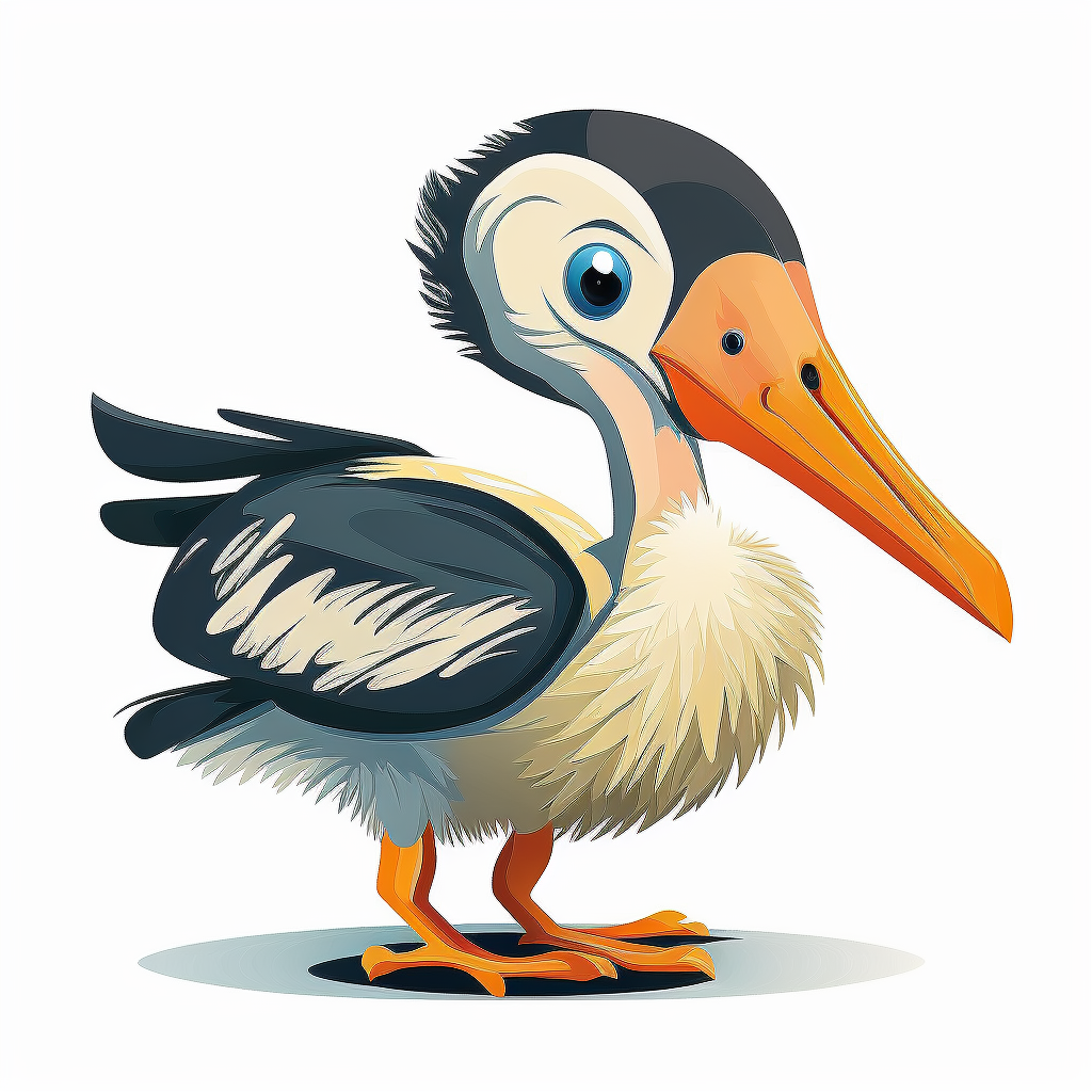 baby and stork clipart