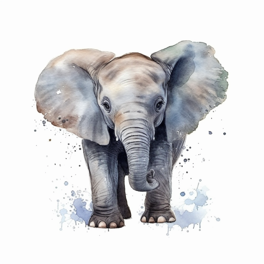 baby elephant clipart
