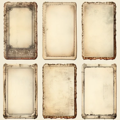 Vintage Photo Album Frames instant download ephemera, printable, digital collage, diary/ junk journal, altered art, mixed media, clipart, white background