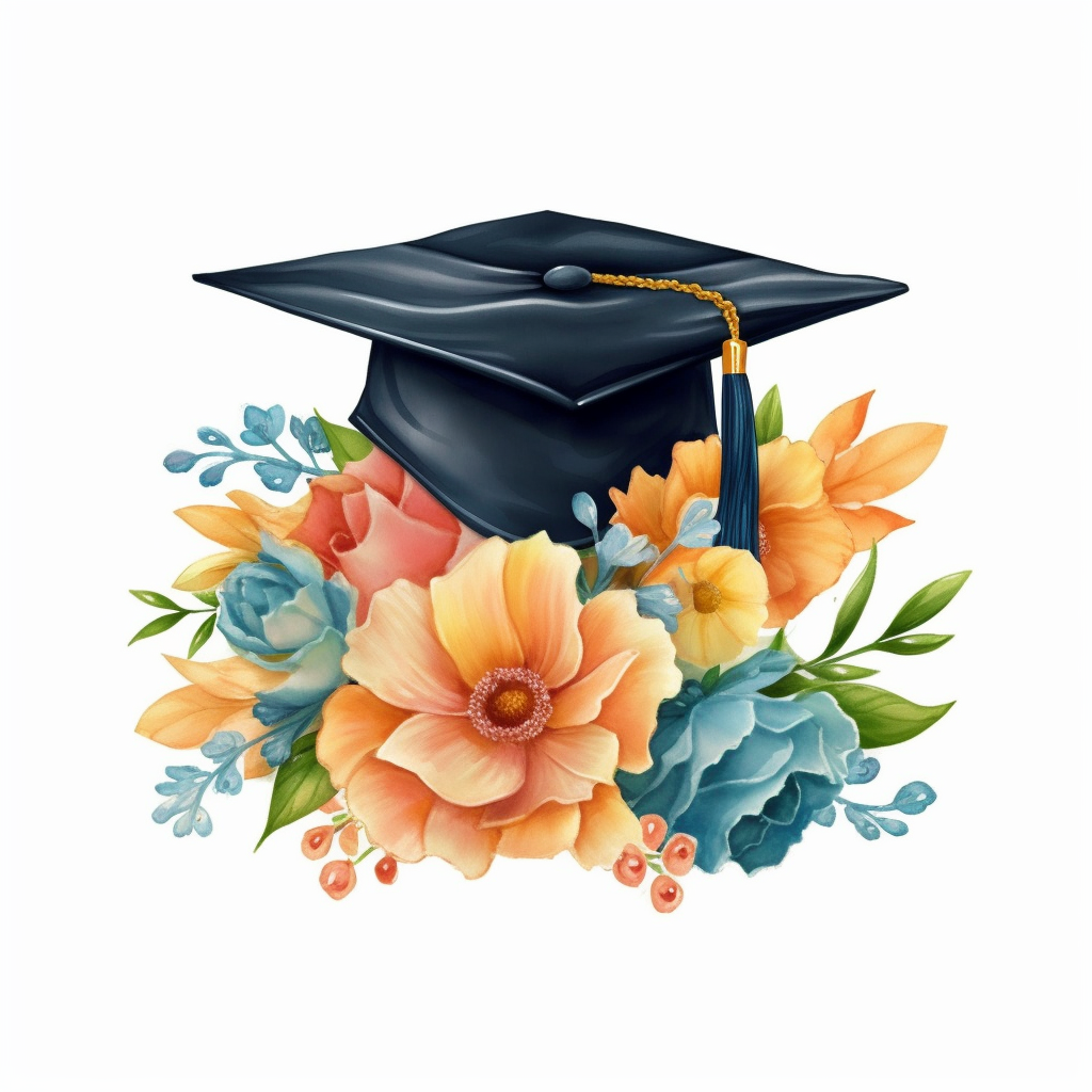 graduation flower cliparts