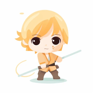 cute luke skywalker clipart