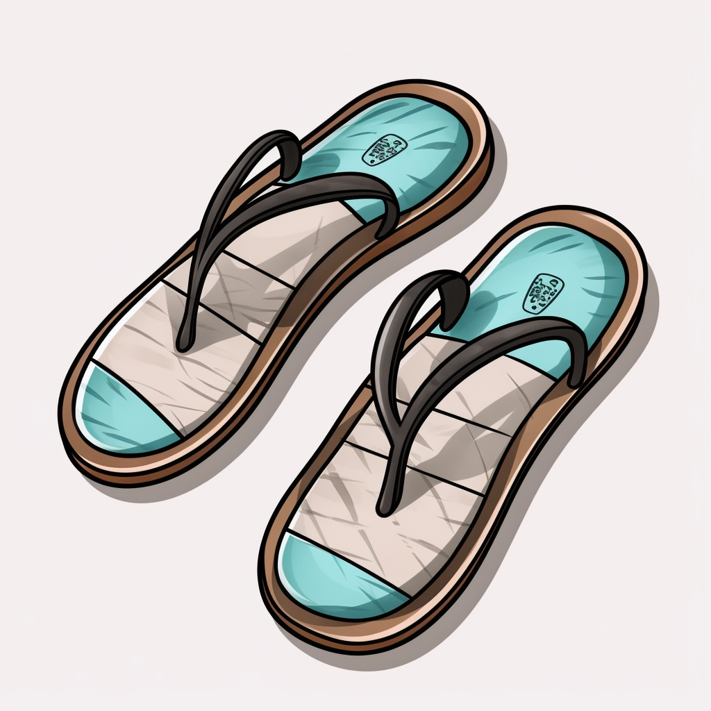 beach sandals cliparts