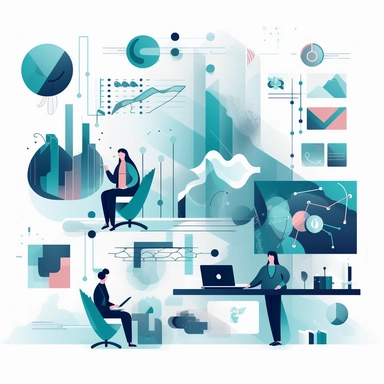 A sleek and modern scene showcasing a selection of clipart images that are perfect for business and corporate use. This image could feature icons, symbols, and other design elements that are commonly used in presentations, reports, and marketing materials