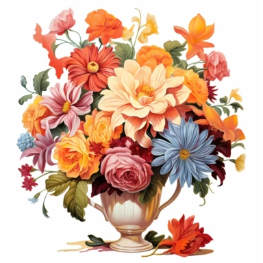 vase of flowers clipart