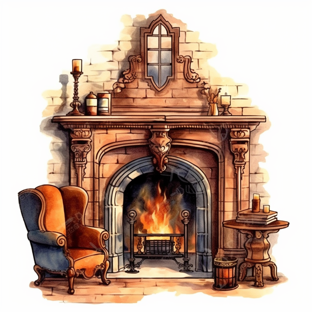 fireplace cliparts