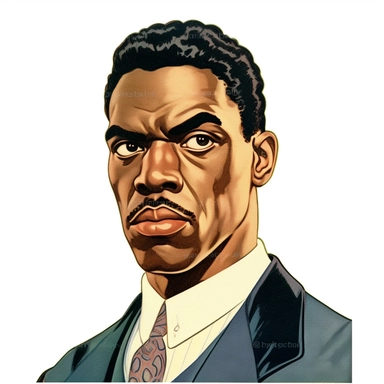 vintage 1920 black man looking furiously Angry portrait Clipart Illustration, Chromolithograph, 1920s Illustration, Vintage, Chromolithograph, Colorful, Antique, Ephemera, Clipart, 8k, Isolated on white
