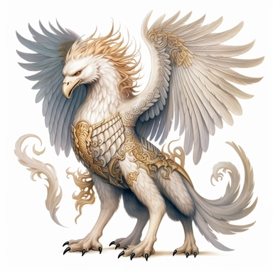 Griffin tattoo design by twilight designs, in the style of david nordahl, jean-baptiste monge, farel dalrymple, fantastical street, high resolution, imaginative characters, clipart, blank white background