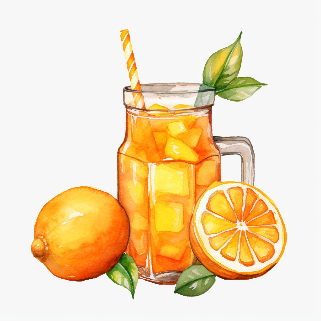 orange juice clipart