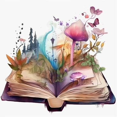 illustration of a book open book with a picture of a book open to the page, witch magical spell fantasy crystal, telegram sticker, text paragraphs in left, an inform organism, the last of us, the river of time, without text, author unknown, fantasy list, symbolization, ( land ), eddotorial illustration PNG Watercolor Witch Fantasy Books Clipart