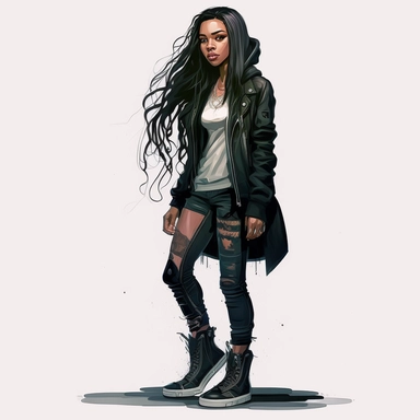 full body standing in ankle boots Fashion clothes clipart clothes Chanel , Nike,fashionable multicolored, black melanated, women wearing eyelashes, long hair fashion model,clear illustrations , cartoon sharp focus, illustration, art by artgerm and greg rutkowski
