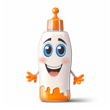 Infuse your designs with a sense of fun and creativity using a charming cartoon-style clipart of school glue on a clean white background. Envision a lively and personified school glue bottle, exuding a friendly and approachable vibe. The bottle can have a cute facial expression, animated features, and even tiny arms and legs, enhancing its whimsical nature. The glue can be depicted with vibrant colors, symbolizing its adhesive properties. Against the white background, the cartoon-style glue clip