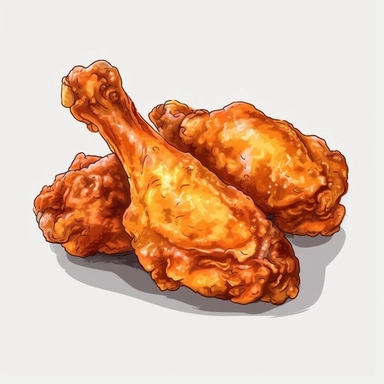 fried chicken leg clip art