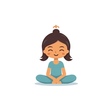 adorable simple yoga logo clipart, white background
