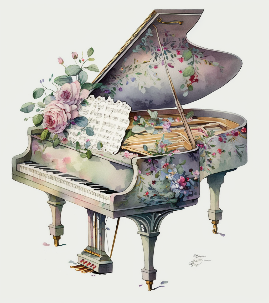 grand piano clipart