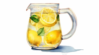 watercolor lemonade pitcher clipart, hd, high detailed, spaced out realistic photography, Higher coherence, Improved sharpness, accuracy, perfect look, perfect lighting, center of frame, ultra HD, 8k, Full body, OC renderer, sweet,sweet, dynamic background,(no unwanted borders or text artifacts)