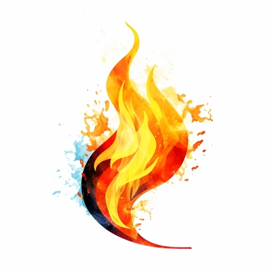 clip art of a flame