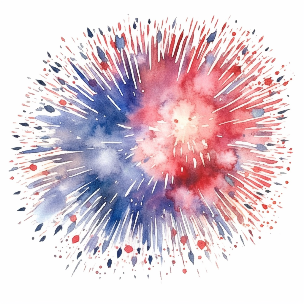 4th of july fireworks clipart
