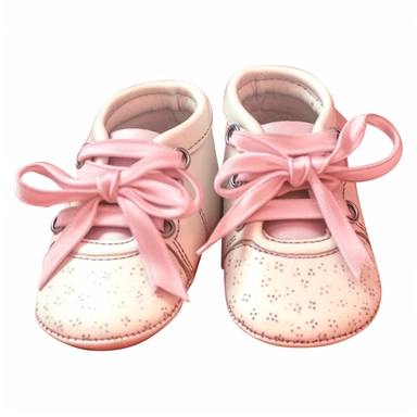 victorian baby girl shoes illustration clipart, white background