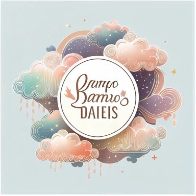 Vector Logo, digital dreams, simple, fantasy, clouds, clipart, dreamy, trendy, marketable by Anne Strokes