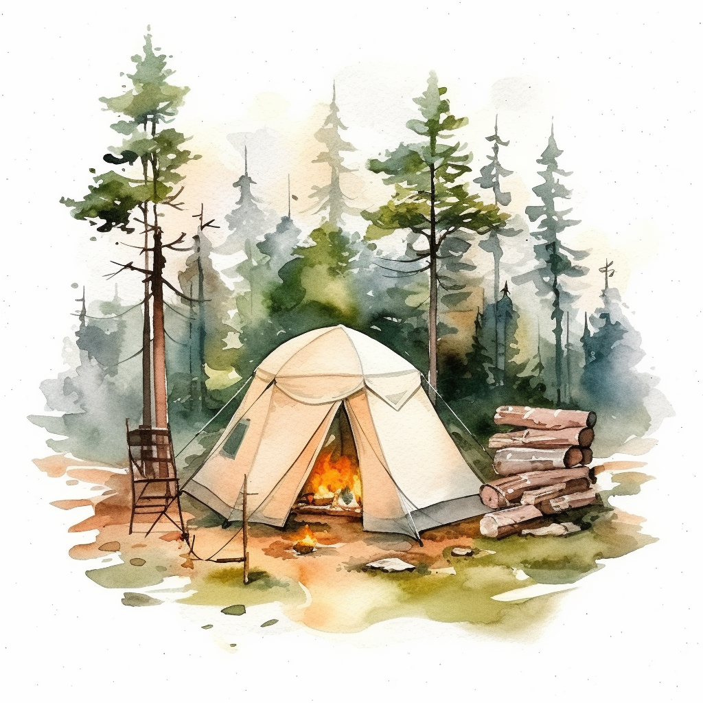 camping scenes cliparts