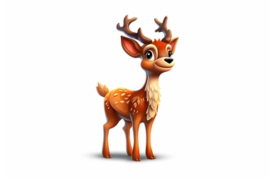 cute reindeer at christmas collecting honey clipart, hd, on white background, spaced out
