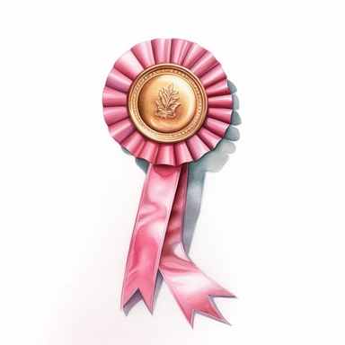 a award, clipart, realistic, detailed, pastel watercolor