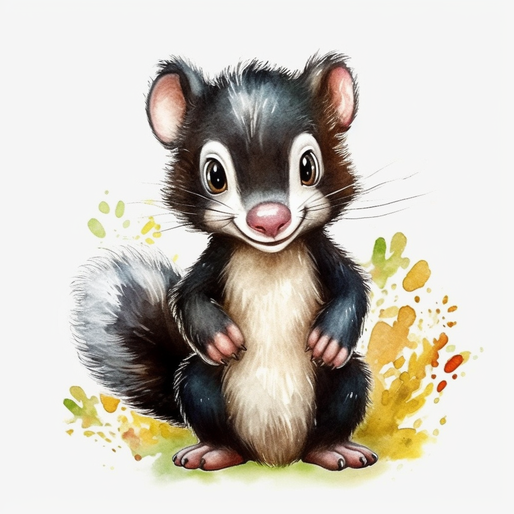 baby skunk cliparts