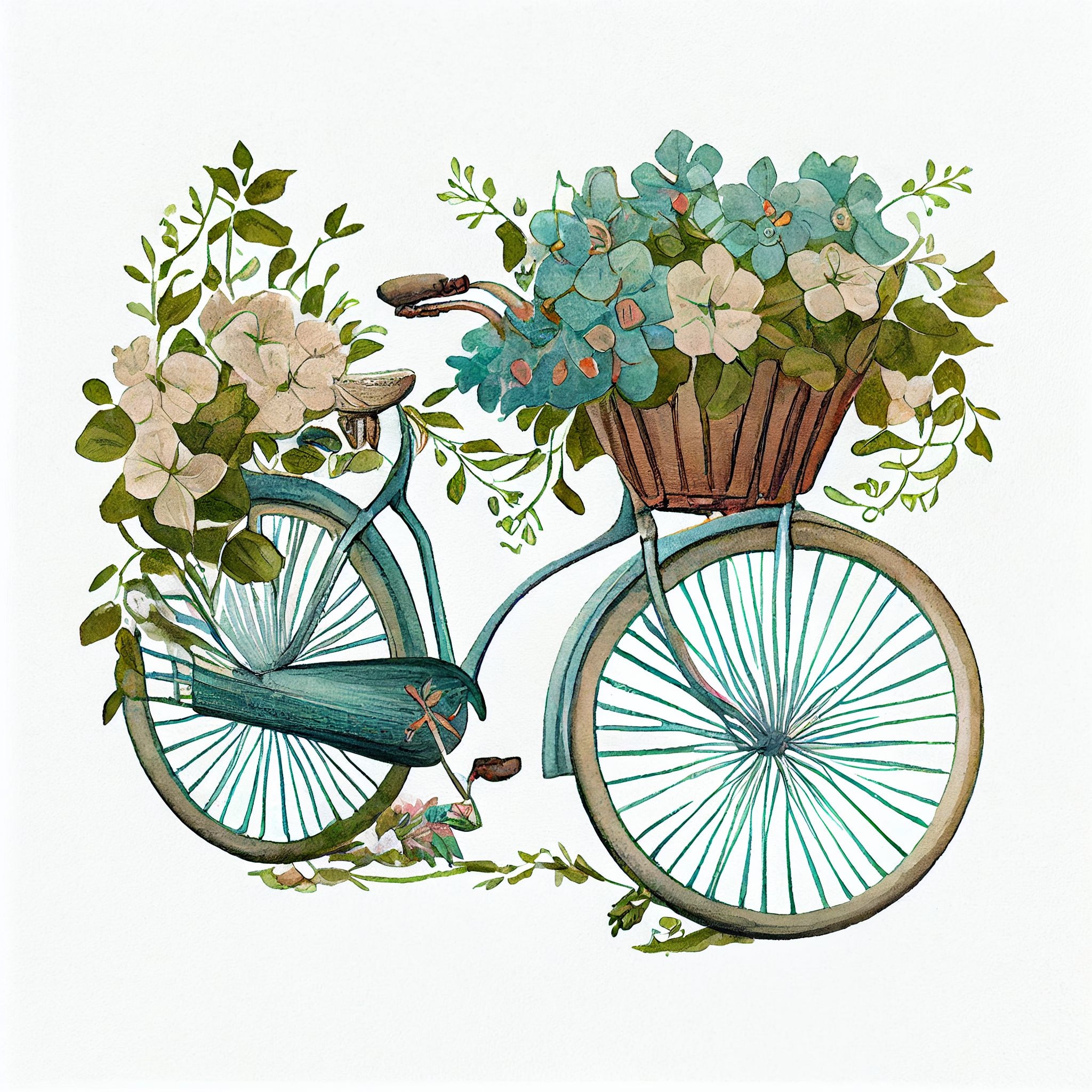 bicycle blue cliparts