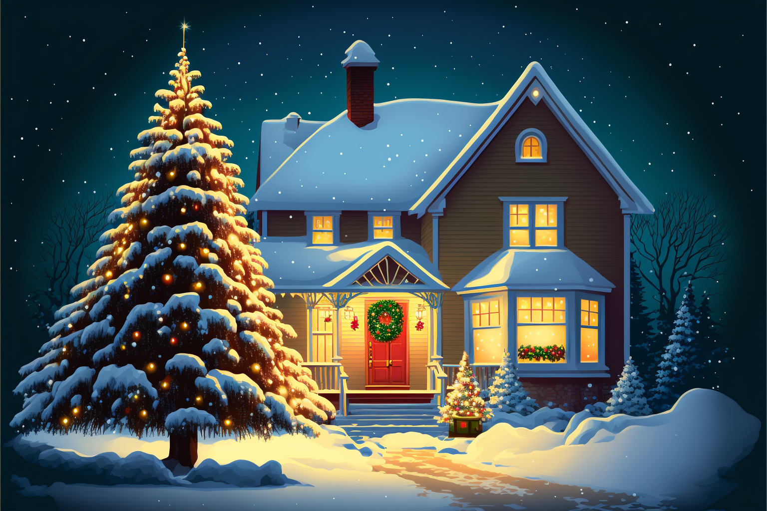 christmas garland clip art