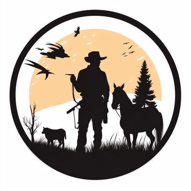 country western minimalist silhouette tattoo desing clipart