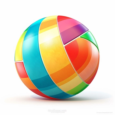 clip art of a cute beach ball white background