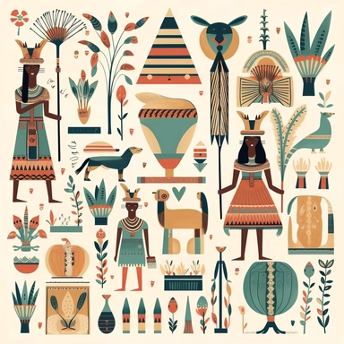 handpainted modern egypt clipart