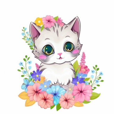 cute cat sublimation clipart