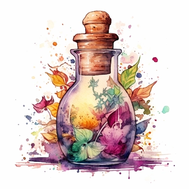 watercolour clip art Harry Potter vial of dreams