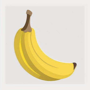 banana, banana clipart, cartoon, light colors, on white background, simple