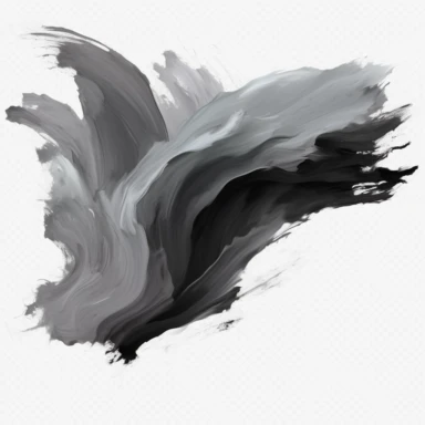 brush stroke, gray color oil paint, clipart, transparent background