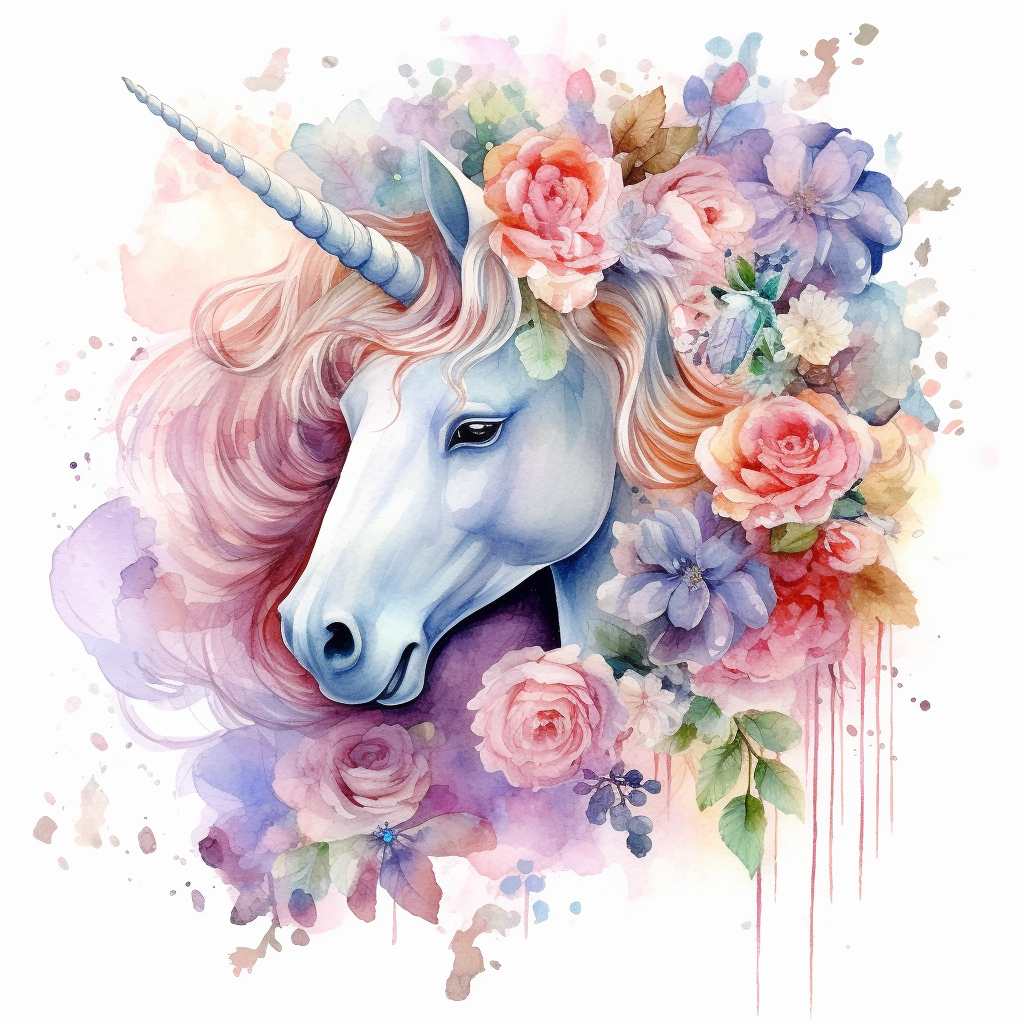 elegant unicorn cliparts