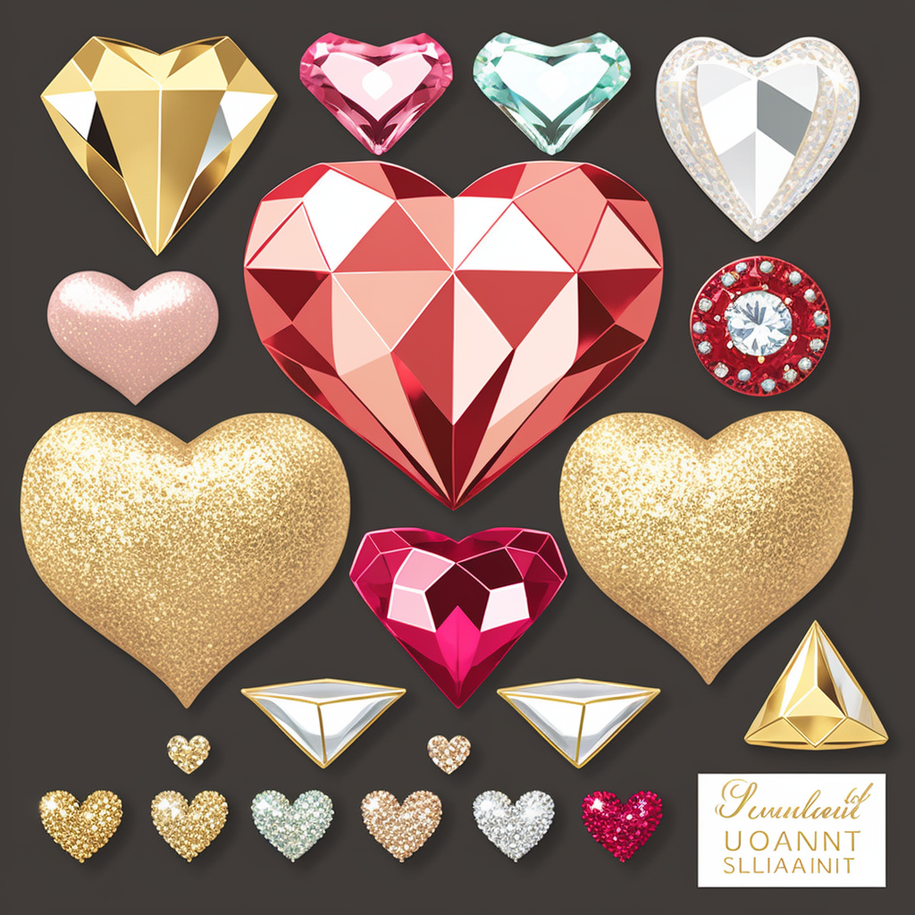 glitter heart cliparts