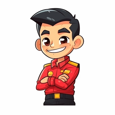 happy cute Garage Manager face, cartoon, clipart, mascot, isolated on white background