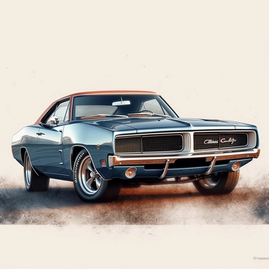 1969 dodge charger, clipart, high resolution, 4k, realistic, graphic design
