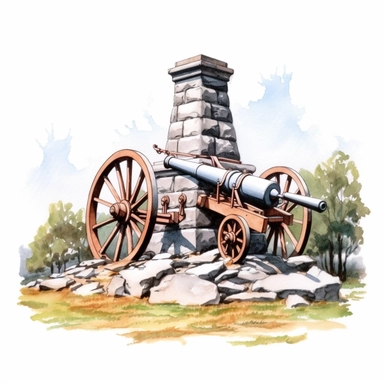 clipart Gettysburg National Military Park, Pennsylvania , America , interior design , photo realistic, white background