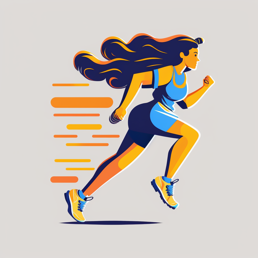 girl running clipart