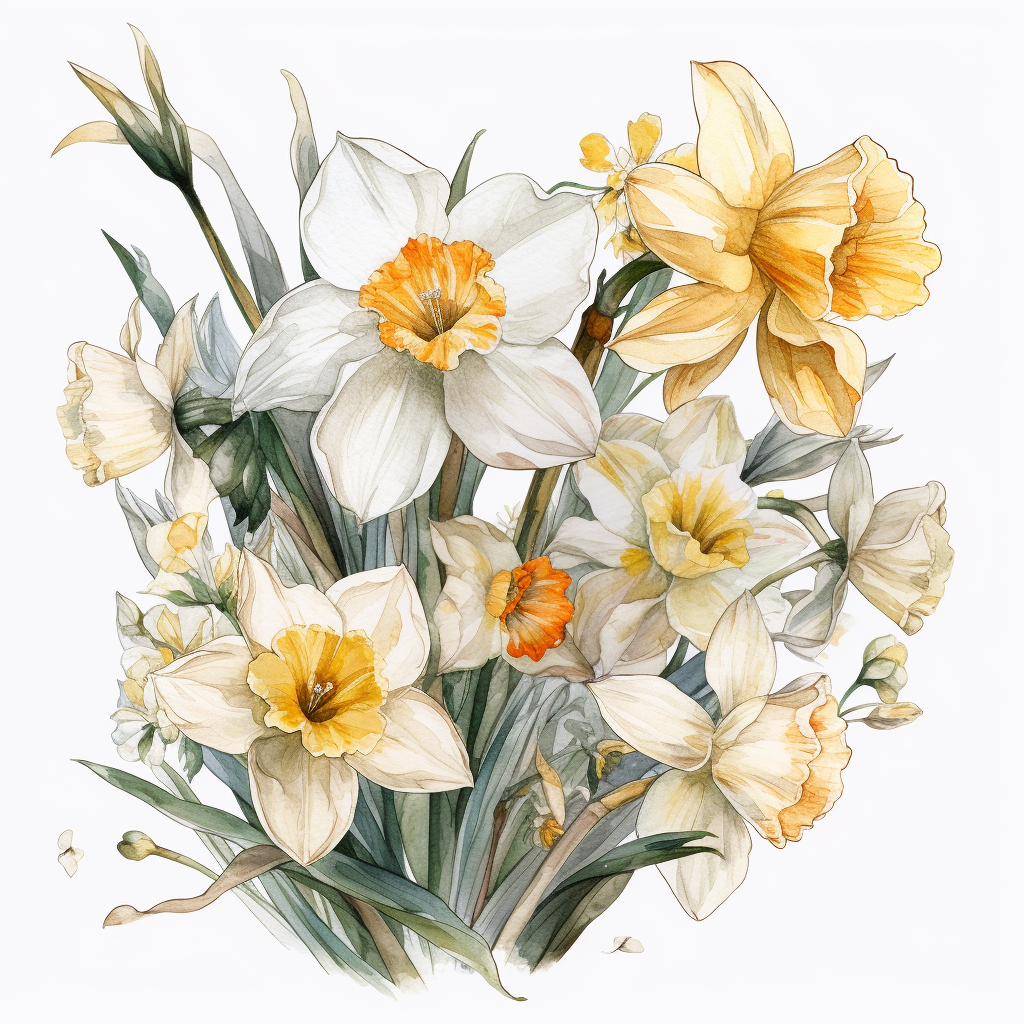 daffodils clipart